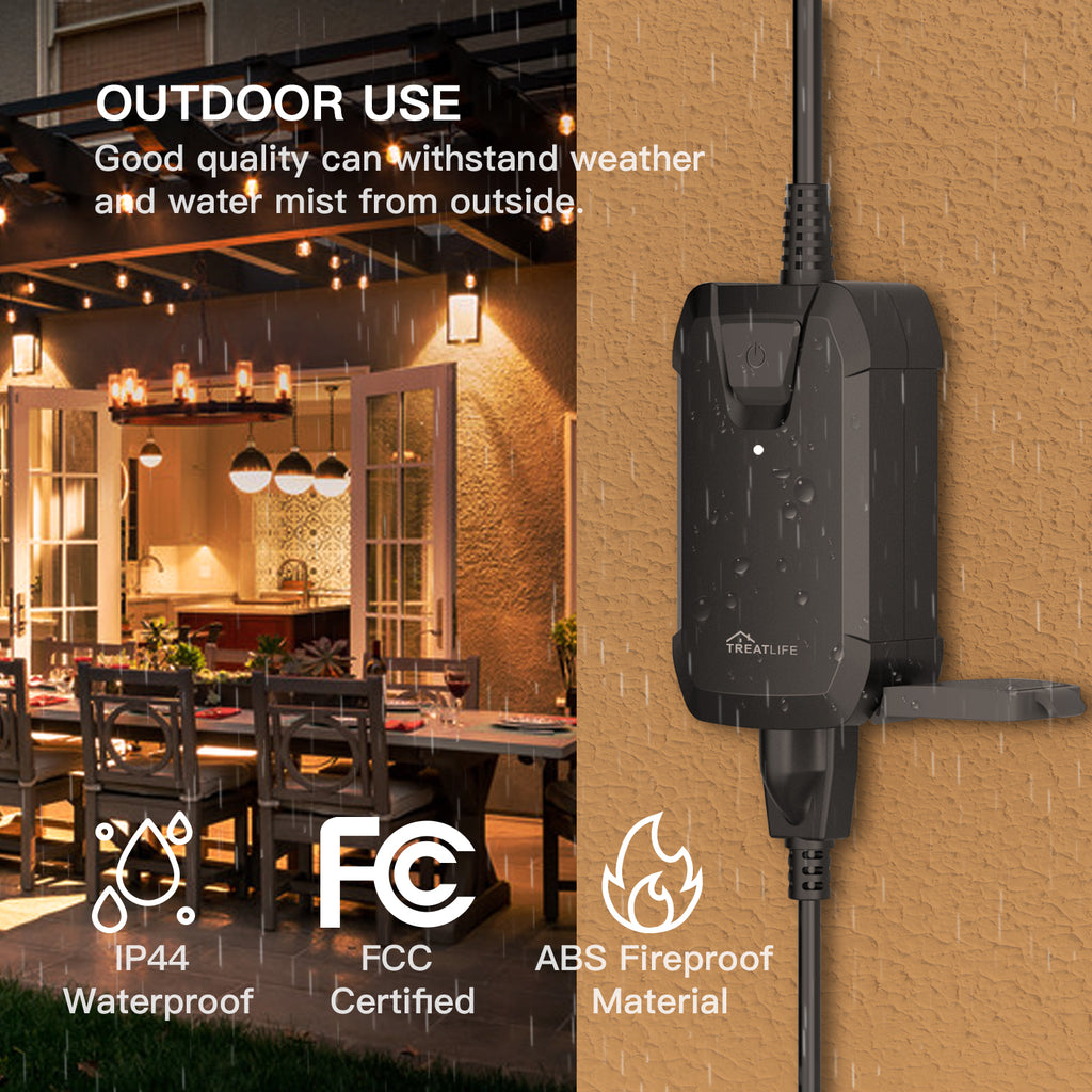 Waterproof Outlet Wifi Usb, Smart Plug Dual Smart Life