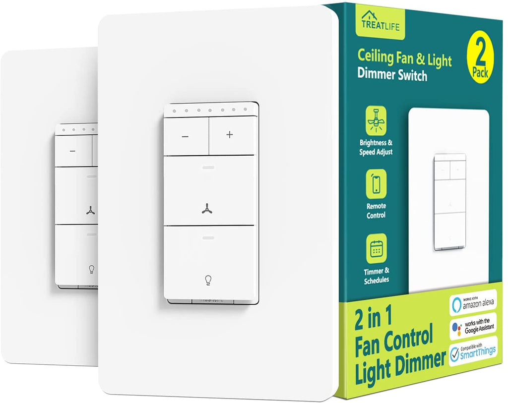 GHome 3 Way Smart Switch (1 Pack) Works with Alexa and Google Home - Neutral Wire and 2.4g WiFi Required - FCC Listed 3 Way WiFi Switch- Schedule